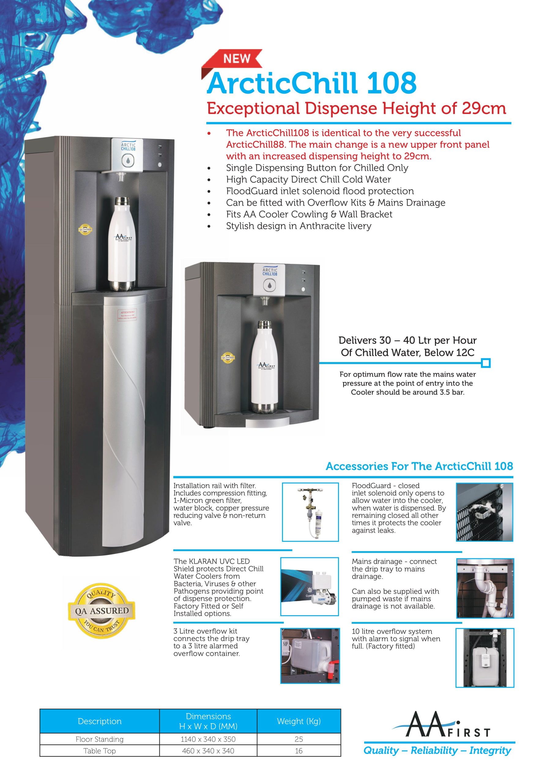 Free Standing Water Cooler and purifier